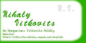 mihaly vitkovits business card
